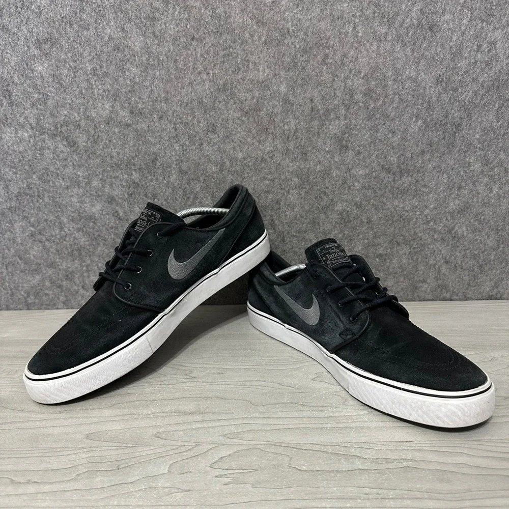 Nike SB Zoom Stefan‎ Janoski Mens 13 Black Suede Skate Shoes 333824-007 Low